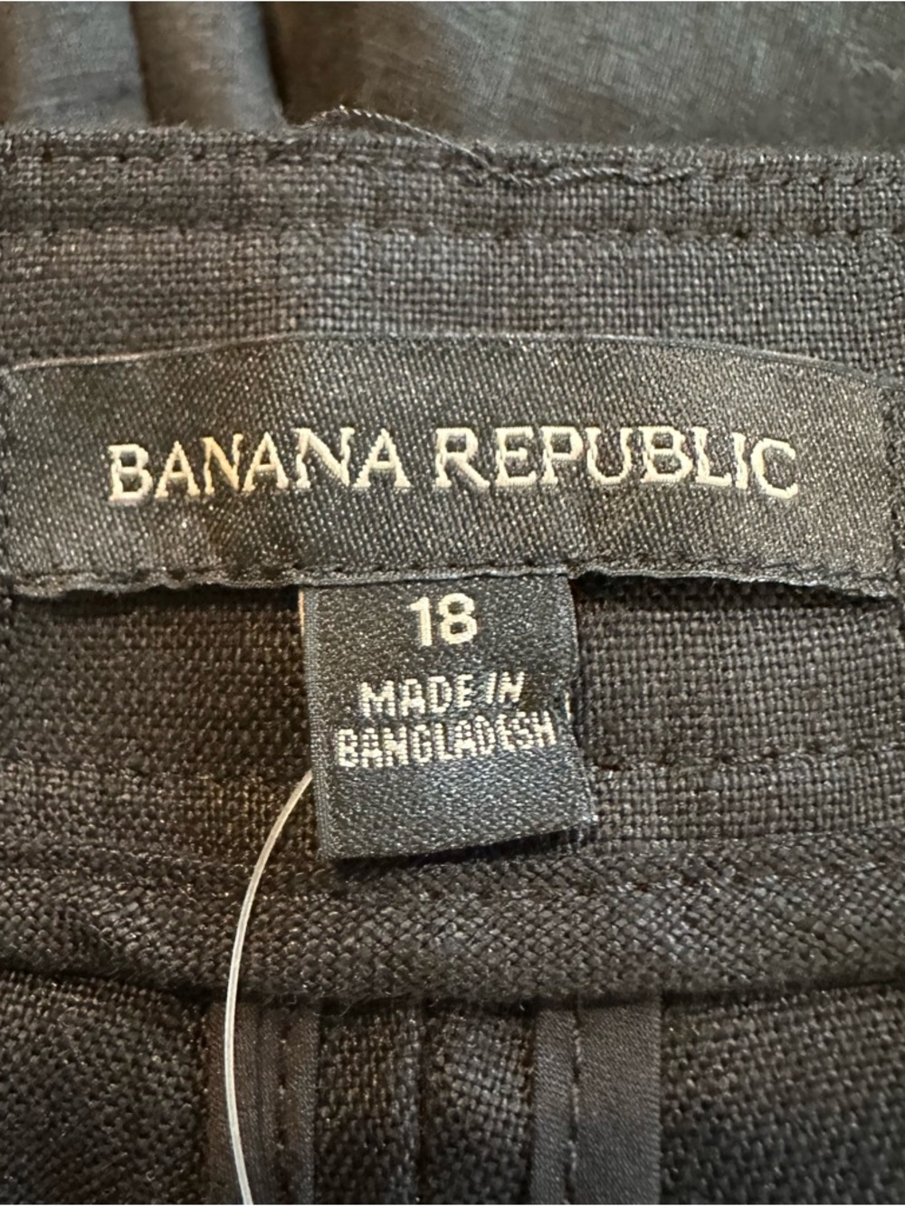 Banana Republic Women's High Rise Pleated Linen Pants Size 18 Black NWT - Picture 10 of 15